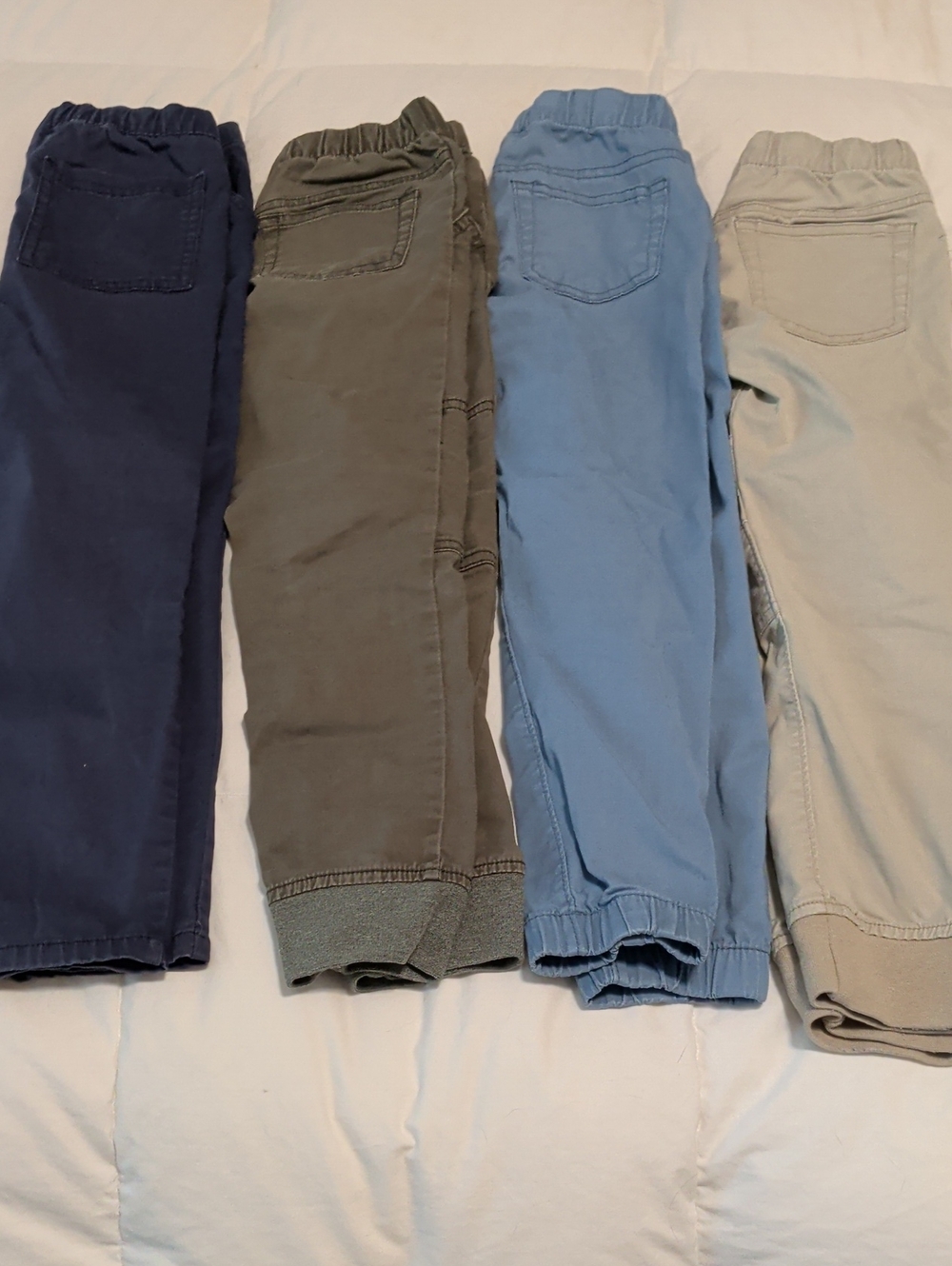 Cat & Jack Boys' Elastic Waist Joggers - Navy, Olive, Light Blue, Tan